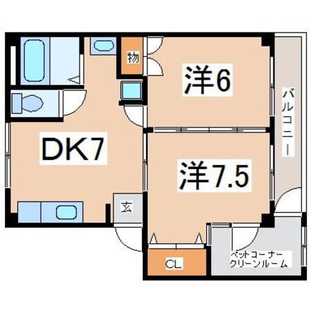 郡山駅 徒歩31分 1階の物件間取画像